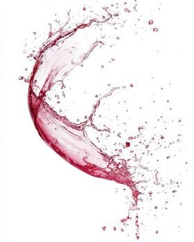 Elegant Wine Swirl Isolated on White photo