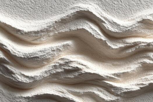 Textured sand surface with flowing patterns, showcasing natural waves and contours, creating a serene and calming visual effect for artistic and design purposes photo