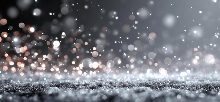 Sparkling bokeh lights create a magical atmosphere over a textured surface, enhancing the visual appeal of festive celebrations and special occasions with shimmering effects photo