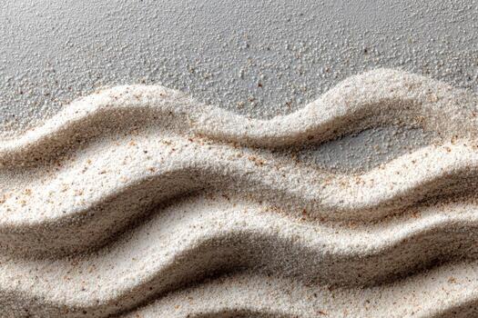 texturizado arena olas crear un fascinante modelo en un suave superficie, exhibiendo el belleza de natural elementos y su intrincado diseños en un sereno ambiente foto