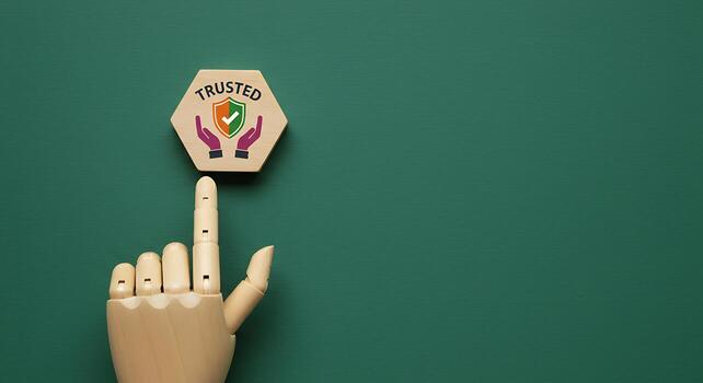 Conceptual Icon Representing Trust Reliability and Secure Choice photo