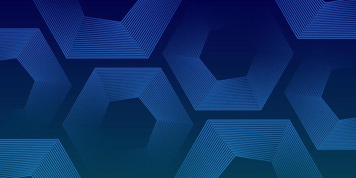 Dark blue background with hexagon geometric lines pattern.Futuristic technology concept vector