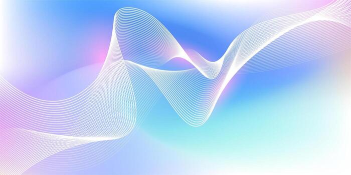 Abstract wave design in pastel colors vector