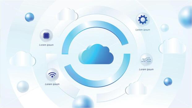 Cloud computing technology concept illustration vector