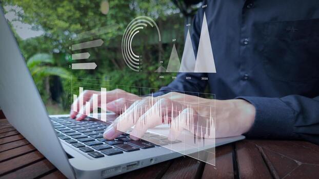 Time-Series Data Visualization with Mixed Chart Overlays photo