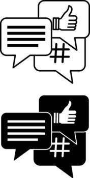 Comment Icons. Black and White Illustrations. Review on any Text, Statement, or Event. Feedback Concept vector