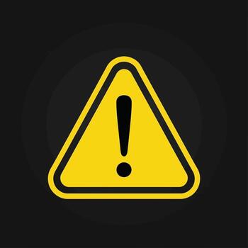 Yellow Triangular Warning Hazard Icon vector
