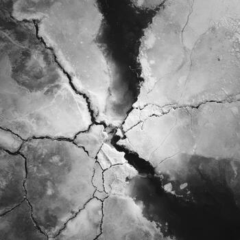 Natural Abstract Patterns Found on Frozen Lake Ice photo