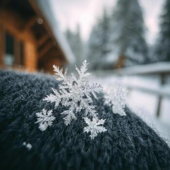 el único y Perfecto geométrico formar de un copo de nieve foto