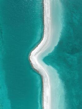 A Tropical Sandbar's Abstract and Simple Look photo