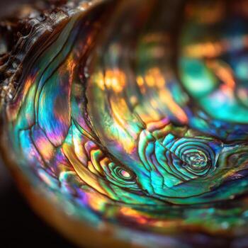 An Abalone Shells Enchanting Rainbow Hues photo