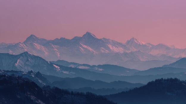 The Serene Layers Of A Swiss Alps Sunset In A Print photo