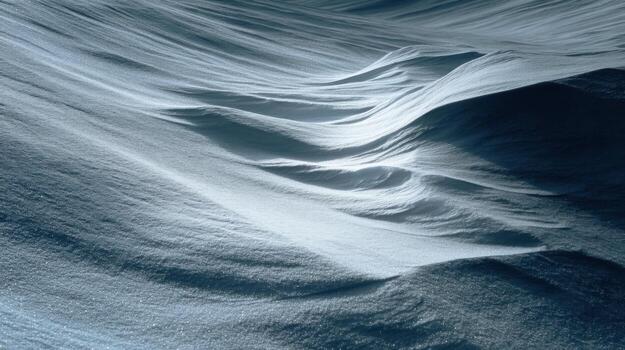 Snow Shaped by the Wind Atop a Sheet of Ice photo