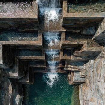 The Geometric Shapes of Cascades as Seen from Above photo