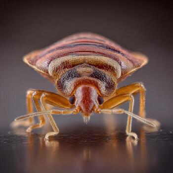 A Detailed Macro View of a Single Bed Bug photo