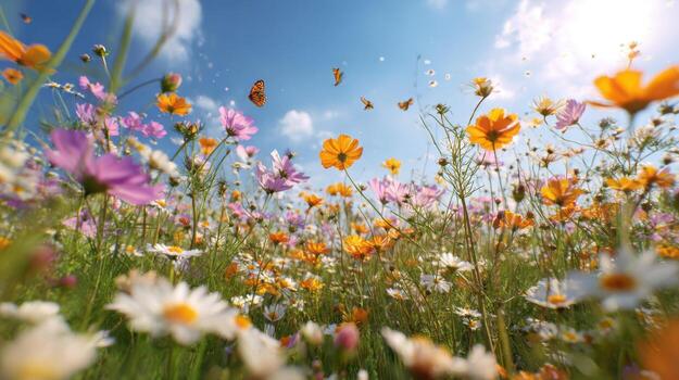 The World from a Bugs Eye View in a Summer Field photo