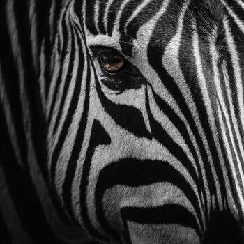 The Natural Barcode an Abstract View of Zebra Patterns photo