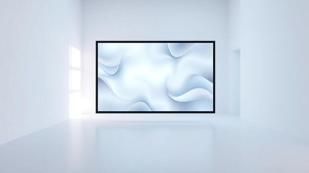 Modern art display in elegant white gallery space brings a sense of calm and sophistication to your project photo