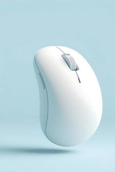 Sleek wireless mouse in minimalist design for modern workspaces and seamless computing experiences photo