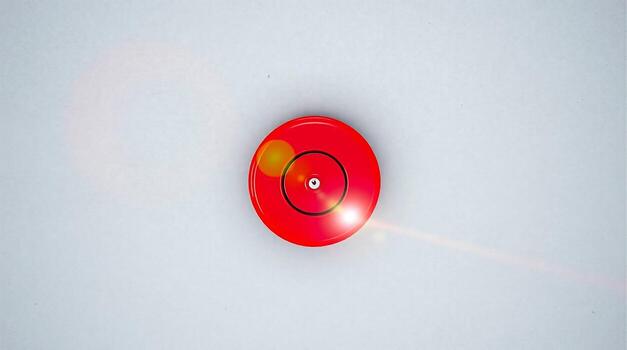 Emergency alert modern red alarm button for safety and urgent help in critical situations calling for attention photo
