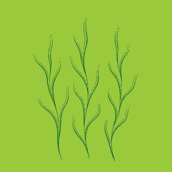 Abstract green with dotted plant-like structures creating a natural and organic visual pattern vector