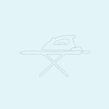 Modern steam iron with a sleek design and ergonomic handle placed on a smooth for household garment pressing tasks vector