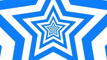 dynamisch Blau Star Tunnel abstrakt geometrisch Animation Schleife. video