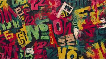 Retro Typography Fast Motion Background Loop video