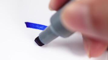 Cross mark drawn on paper symbolizing error, rejection, mistake, and disapproval video