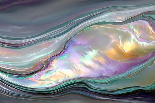 Abstract art of a large shell with a wave pattern photo
