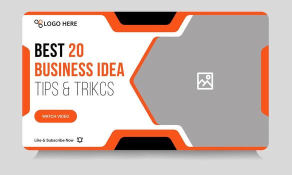 Best business ideas tips and tricks thumbnail banner design, business concept cover banner design, fully editable eps 10 file format vector