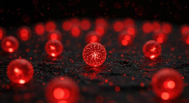 Red sphere array abstract rendered background photo