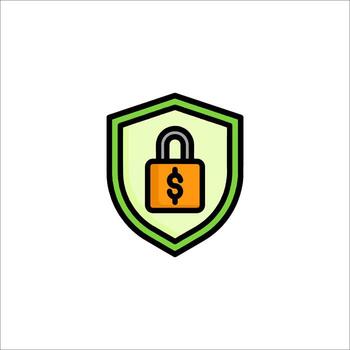 Secure Lock and Data Protection vector