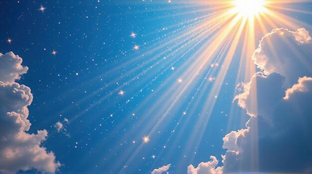 debar inward the ethereal blue, brilliant glow of beam shower from above, purl and immingle inward amp kaleidoscope of colors, produce amp celestial photomosaic that fire notion of photo