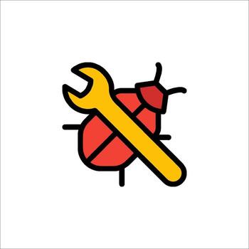 Bug Fixing Icon Software Debugging and Maintenance, error vector