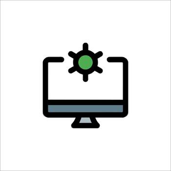 Computer Virus Icon Malware System Infection Bug, system error vector