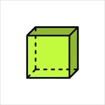 verde cubo ilustración 3d forma geometría y diseño elemento, gráfico vector
