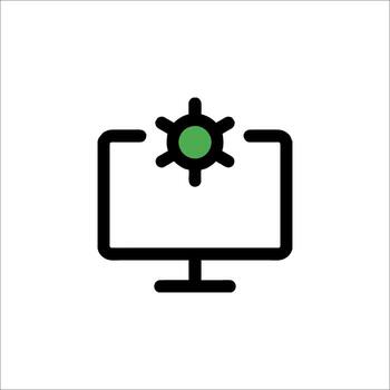 Virus Scan Icon Computer Security Threat Detection vector