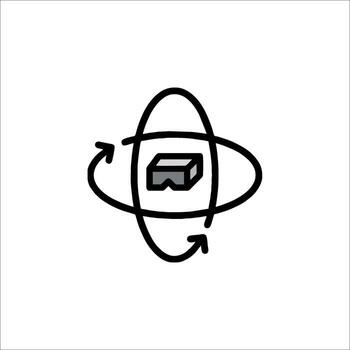 VR 360 View Icon Virtual Reality Augmented Reality, innovation vector