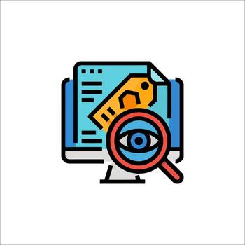 Website Audit SEO Analysis Online Data Security Icon, document vector