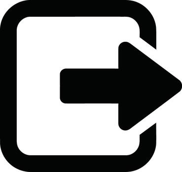 Exit icon with arrow vector