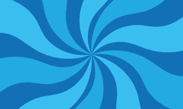 Swirling blue abstract background with curved lines vector