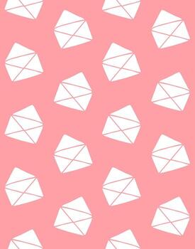 Seamless pattern of hand drawn doodle sketch opened letter envelope on background vector