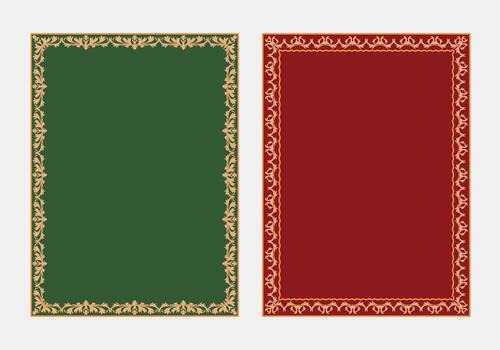 Christmas decorative border and text frame design for greeting card invitation template vector