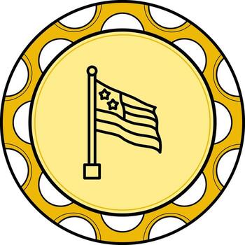 American Flag Custom UI Art Layout vector