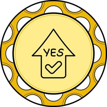 Yes Up Arrow Dynamic Modern Design Element vector