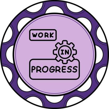 Work In Progress Custom Flat Design Shape vector