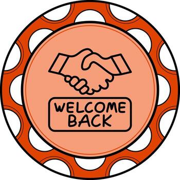 Welcome Back Custom Flat Graphic Layout vector