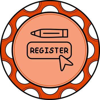 Register Functional UI Design Asset vector