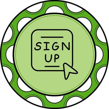 Signup Custom UI Art Layout vector